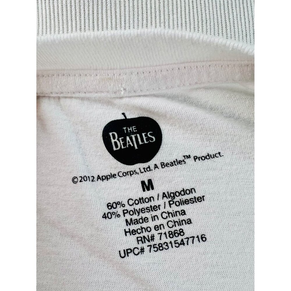 The Beatles 2012 Black & White “Let It Be” Graphic Print Fitted T-Shirt Top - Picture 2 of 8
